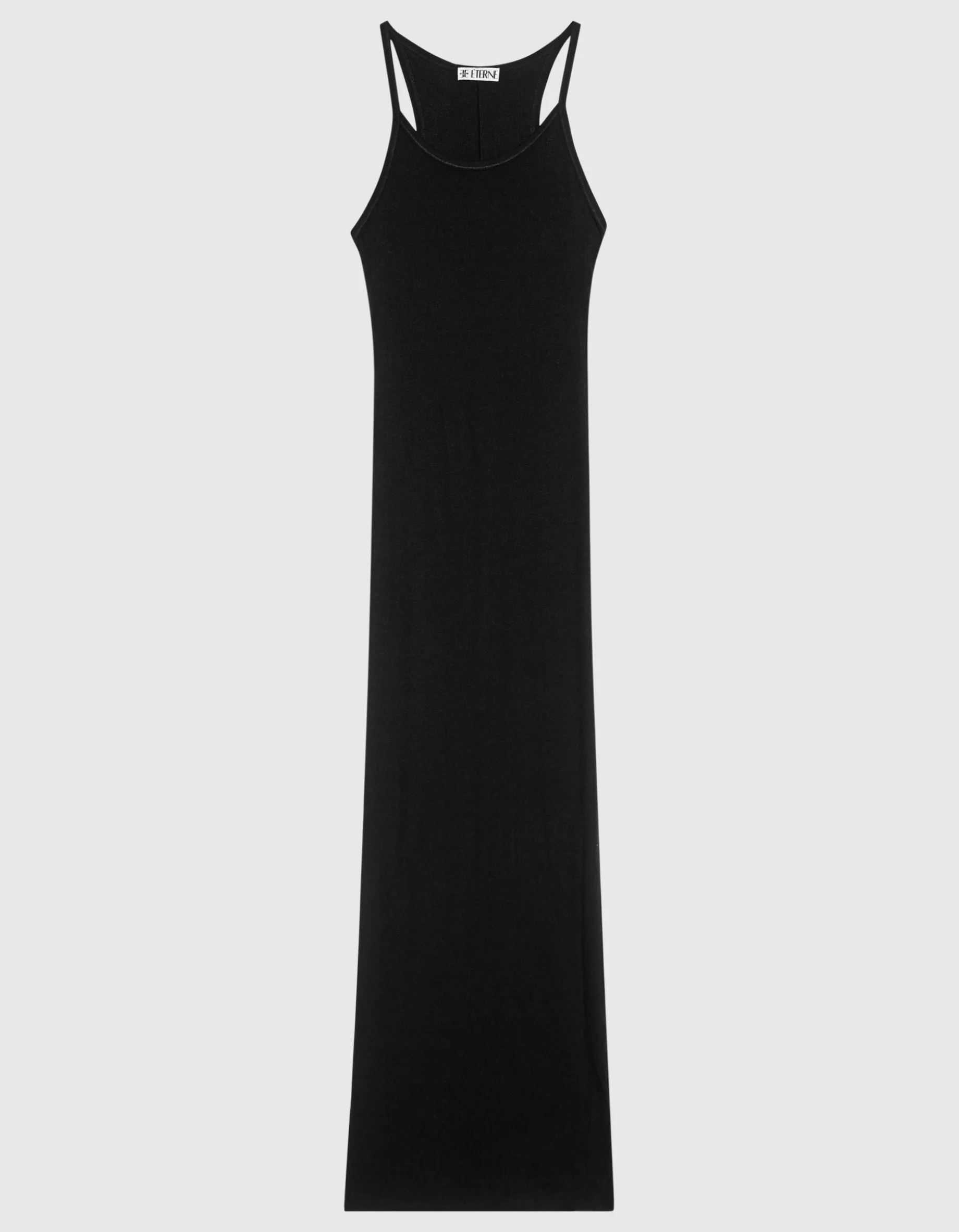 Geripptes Maxi-Trägerkleid