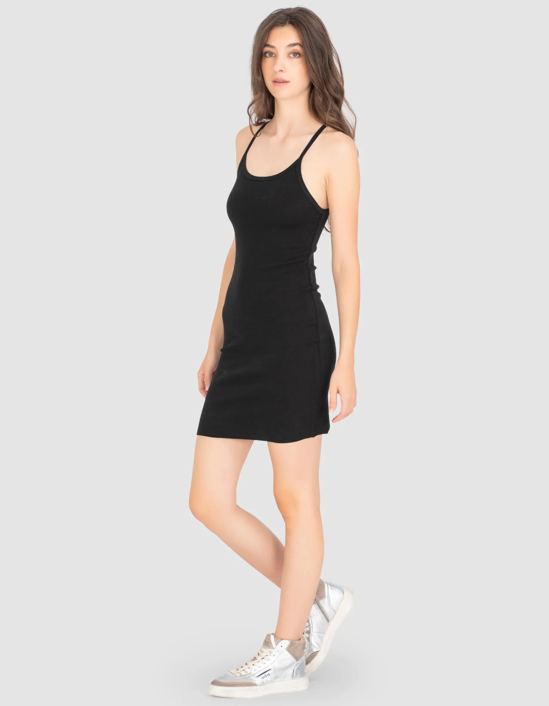 Geripptes Mini Kleid