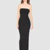 Geripptes Tube-Maxi-Kleid
