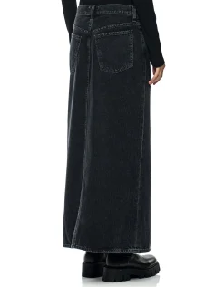 Geschlitzter Jeansrock Leif Spider
