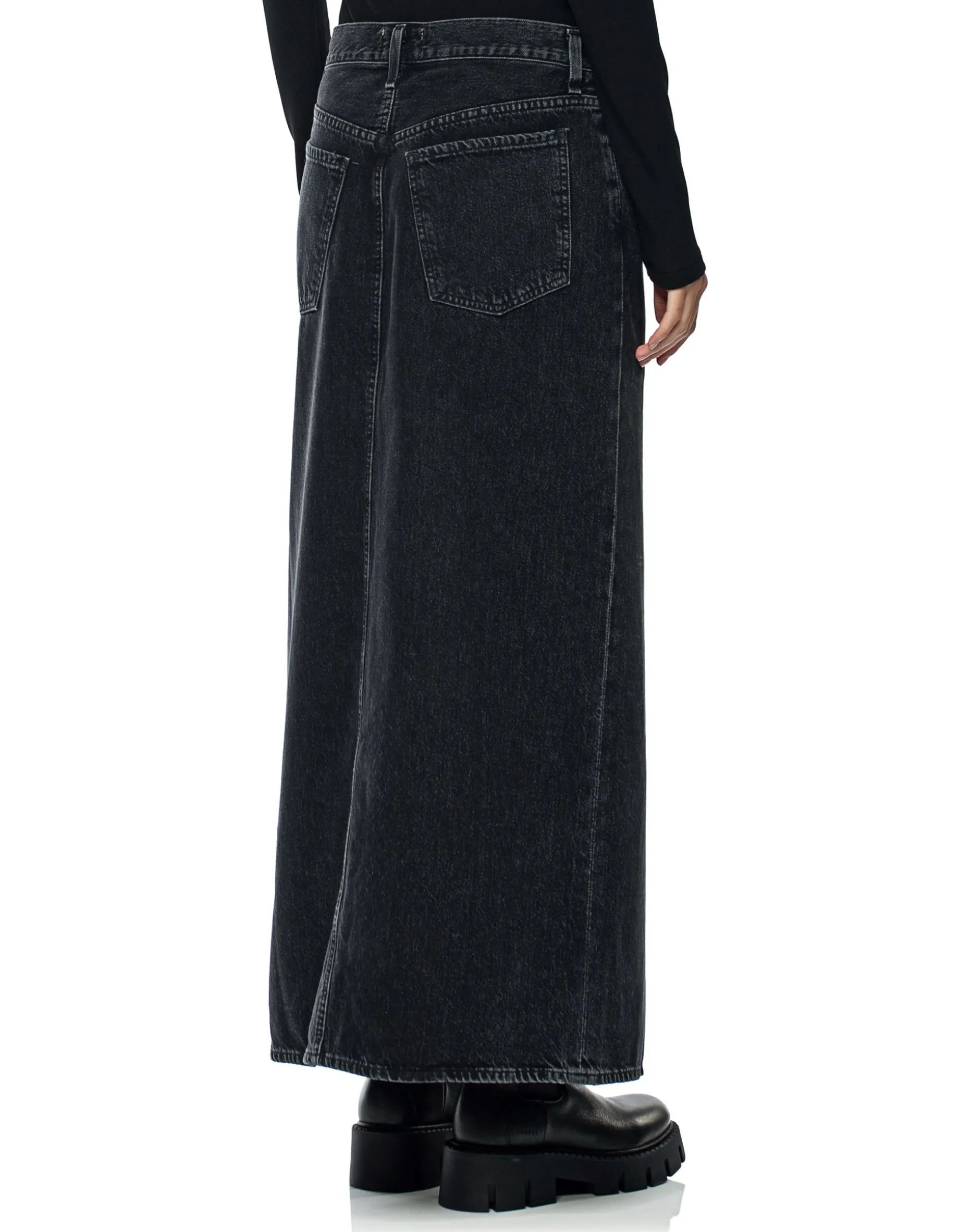 Geschlitzter Jeansrock Leif Spider