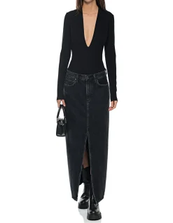 Geschlitzter Jeansrock Leif Spider