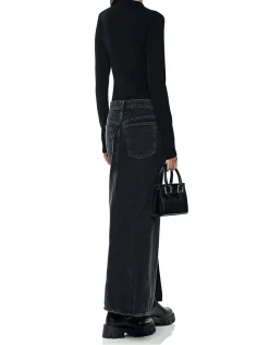Geschlitzter Jeansrock Leif Spider
