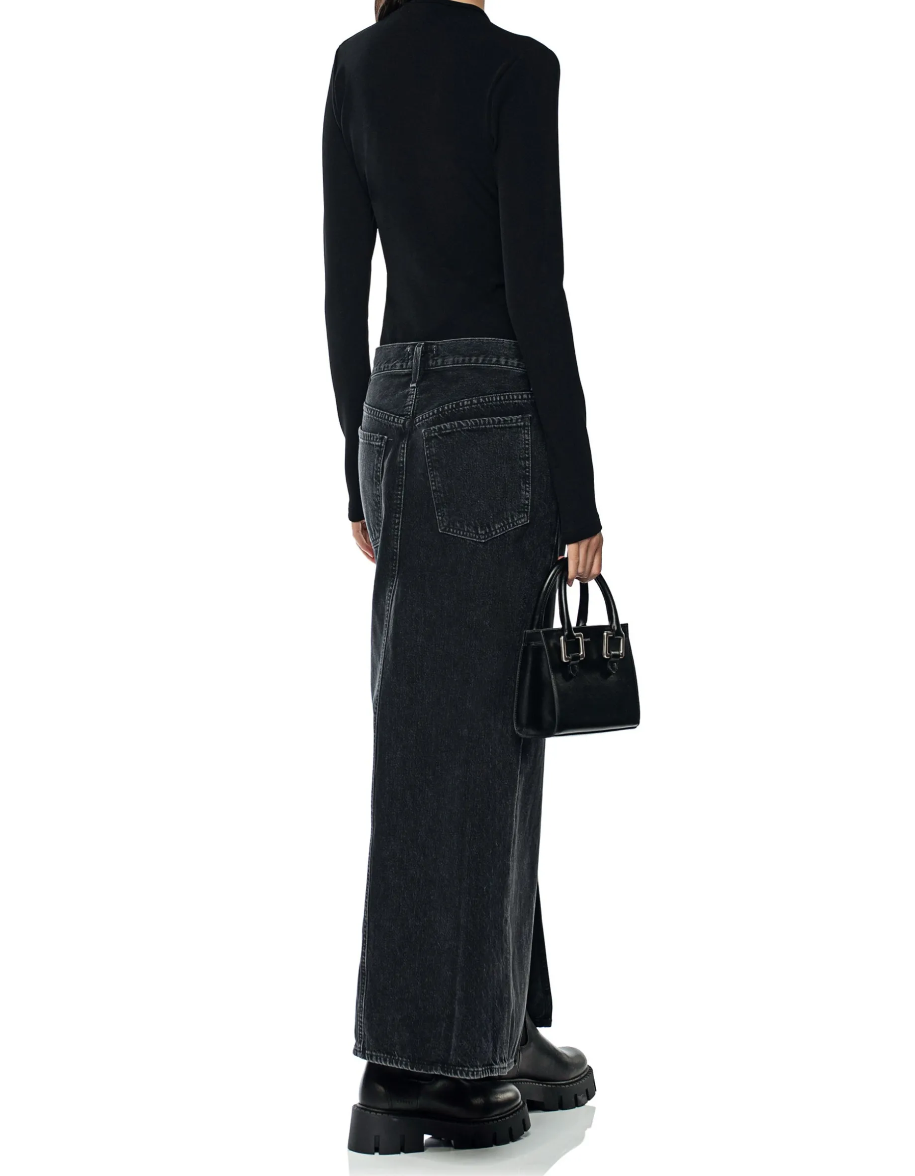 Geschlitzter Jeansrock Leif Spider