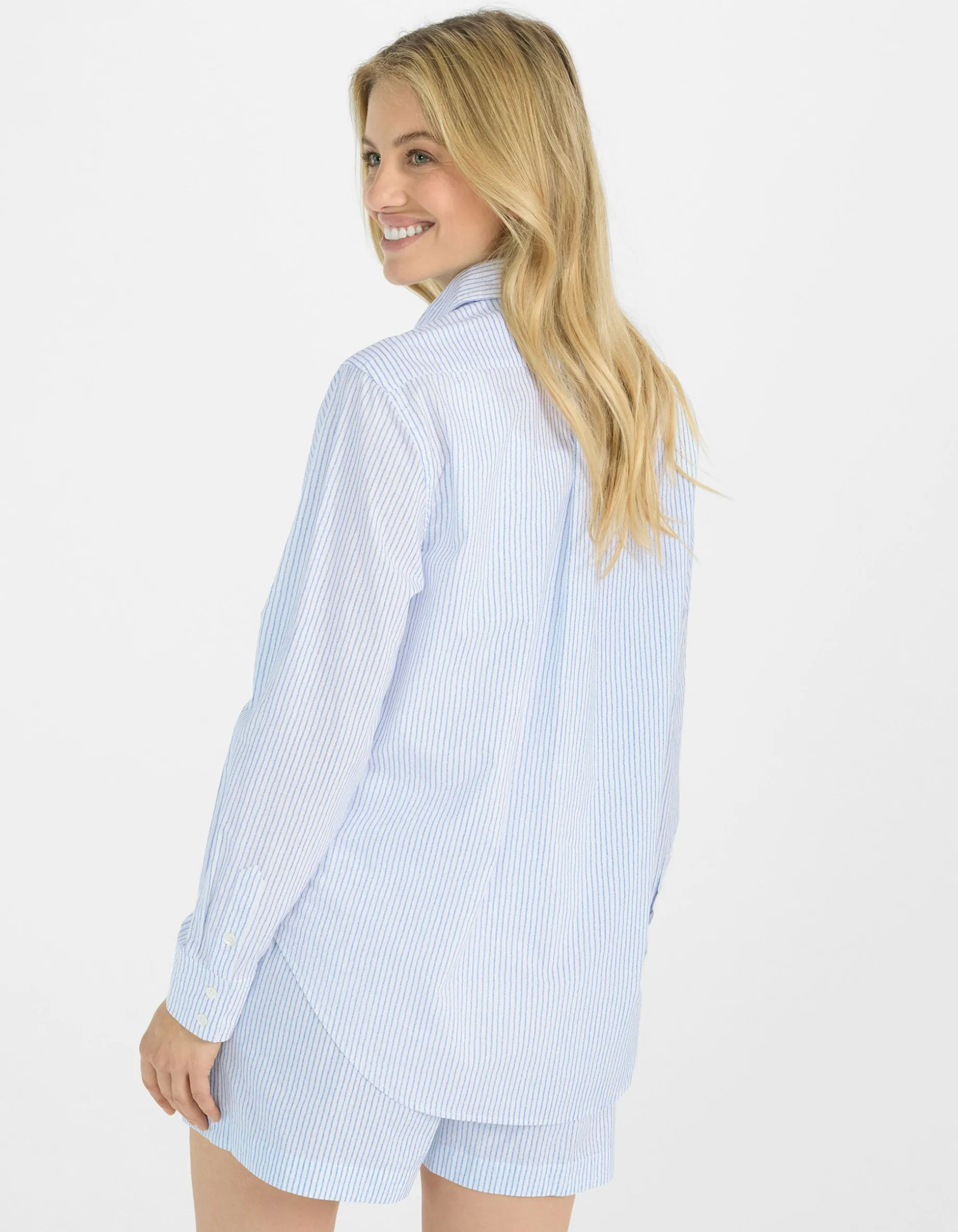 Gestreifte Baumwoll-Bluse Karina