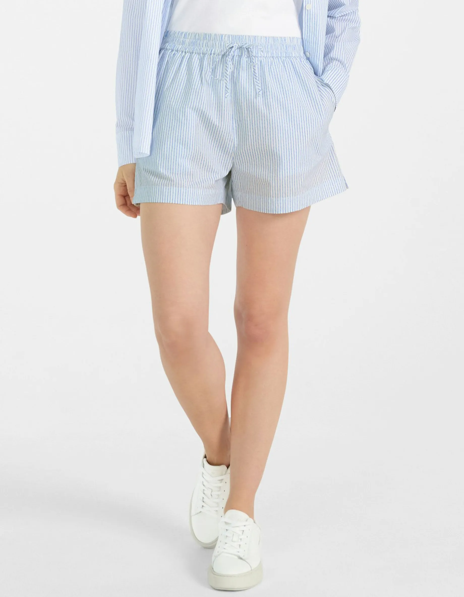 Gestreifte Baumwoll-Shorts Linette