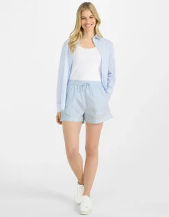 Gestreifte Baumwoll-Shorts Linette