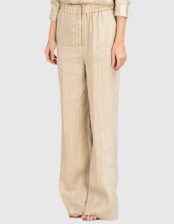 Gestreifte Leinen-Mix Hose Helianne