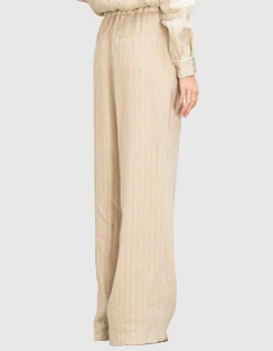 Gestreifte Leinen-Mix Hose Helianne