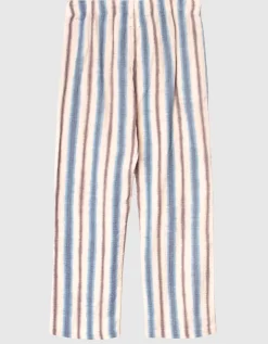Gestreifte Musselin-Hose Blanche