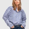Gestreifte Oversize-Bluse
