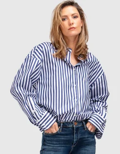 Gestreifte Oversize-Bluse