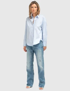 Gestreifte Oversize-Bluse