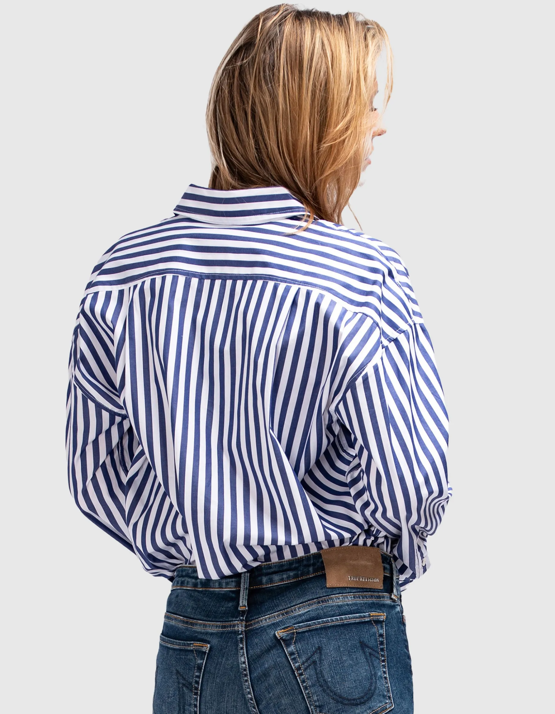 Gestreifte Oversize-Bluse
