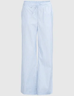Gestreifte Wide-Leg Hose