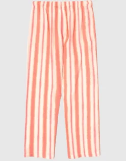 Gestreifte Wide-Leg Hose Blanche