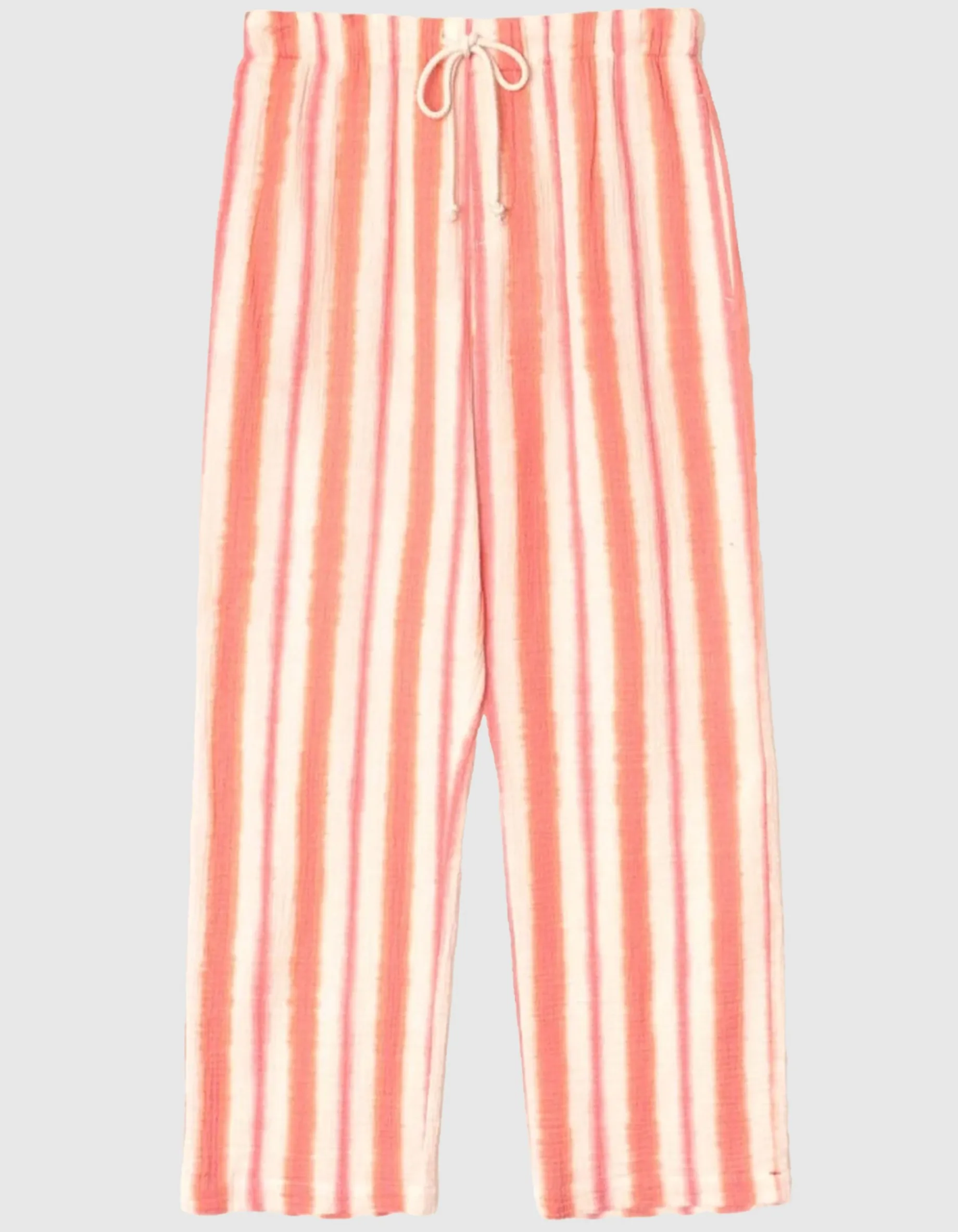 Gestreifte Wide-Leg Hose Blanche