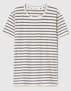 Gestreiftes Baumwoll T-Shirt Lana