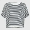 Gestreiftes Cropped T-Shirt