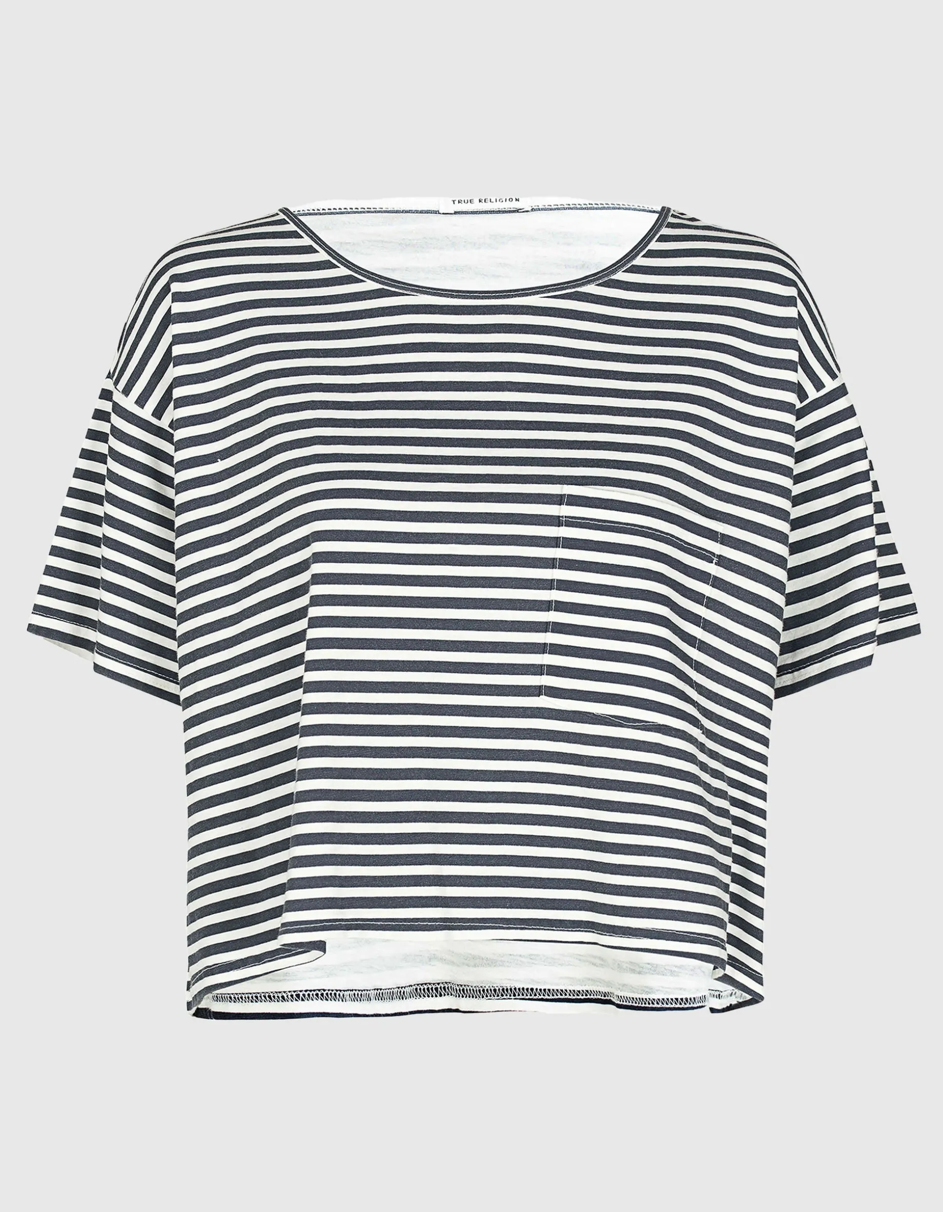 Gestreiftes Cropped T-Shirt
