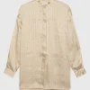 Gestreiftes Oversize Leinen-Mix Hemd Klariana