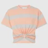Gestreiftes Shirt mit Metall-Ring