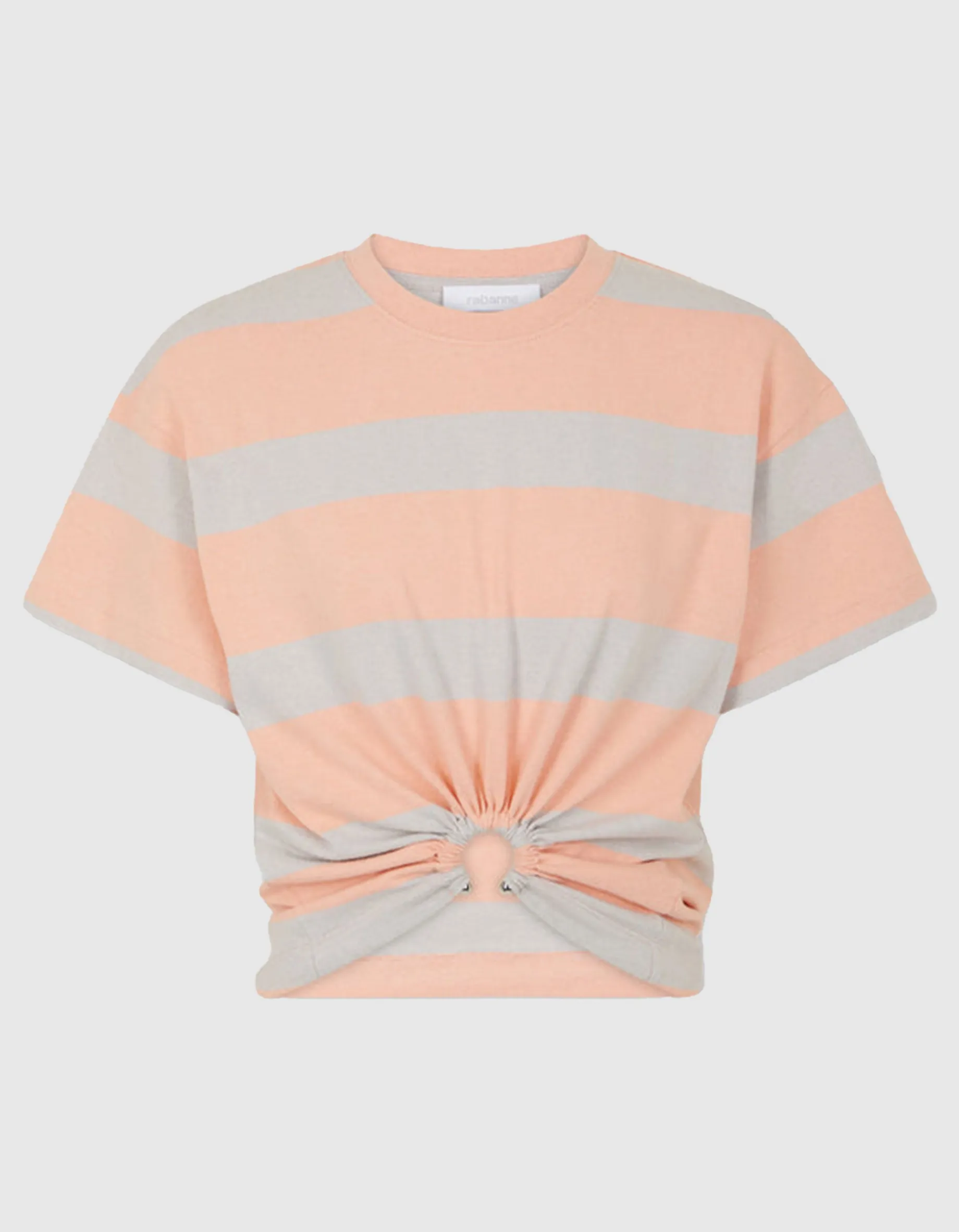 Gestreiftes Shirt mit Metall-Ring