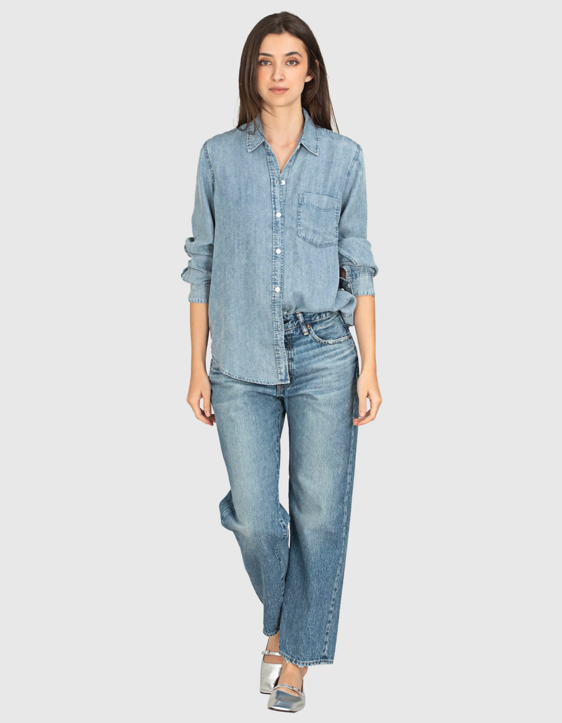 Hemd in Jeans-Optik
