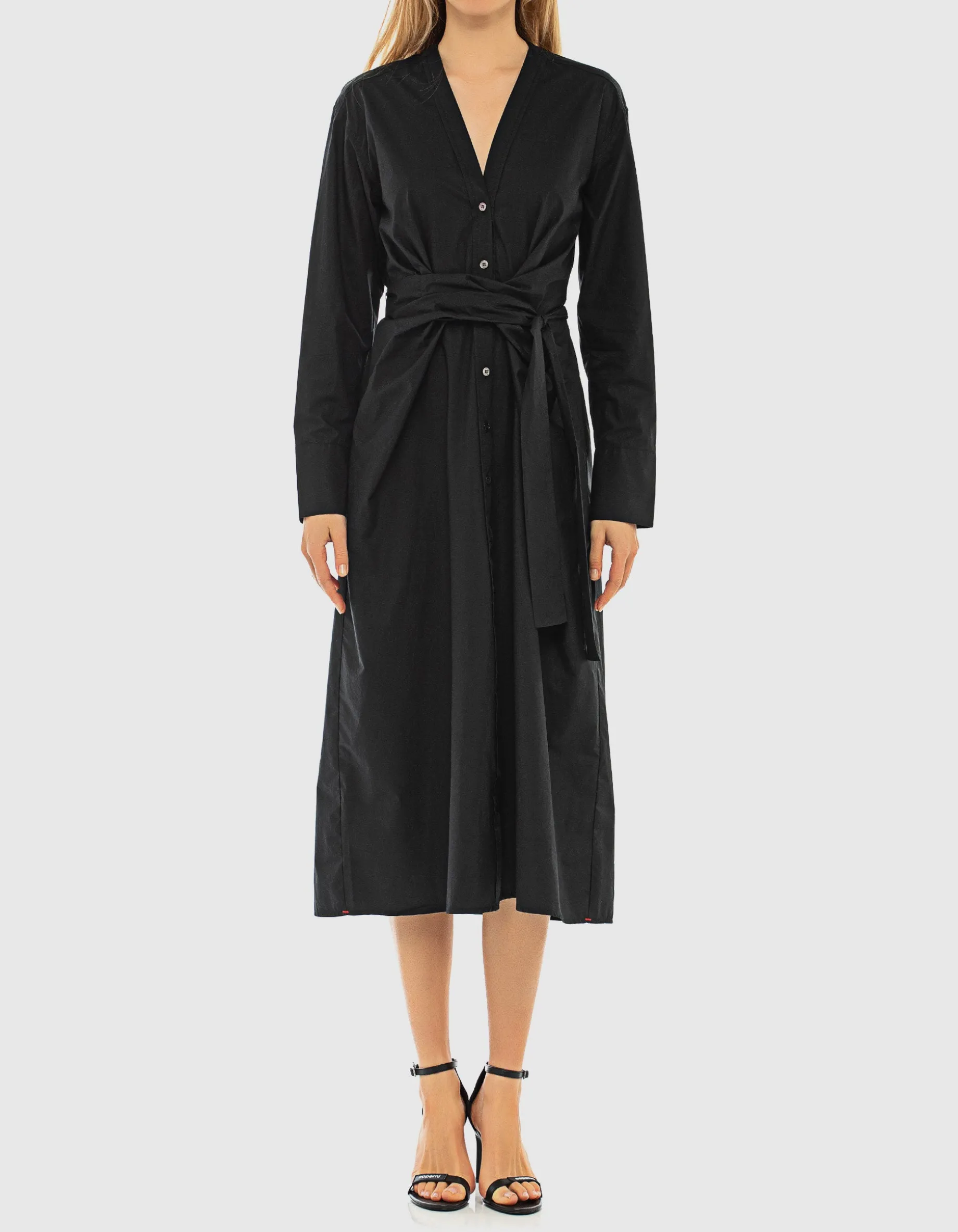 Hemdblusen-Kleid Clio in Wickeloptik
