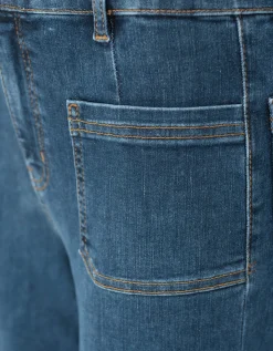 High-Rise Wide-Leg Jeans mit aufgesetzten Taschen