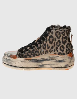 High-Top Plateau Sneaker im Destroyed-Look