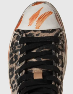 High-Top Plateau Sneaker im Destroyed-Look