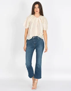 High-Waist Bootcut Jeans