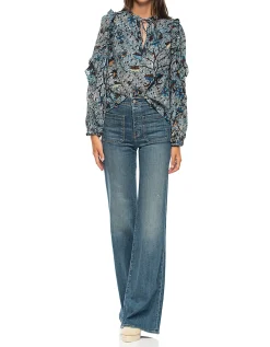 High-Waist Flare-Leg-Jeans