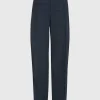 High-Waist Leinen-Mix Wide-Leg Hose