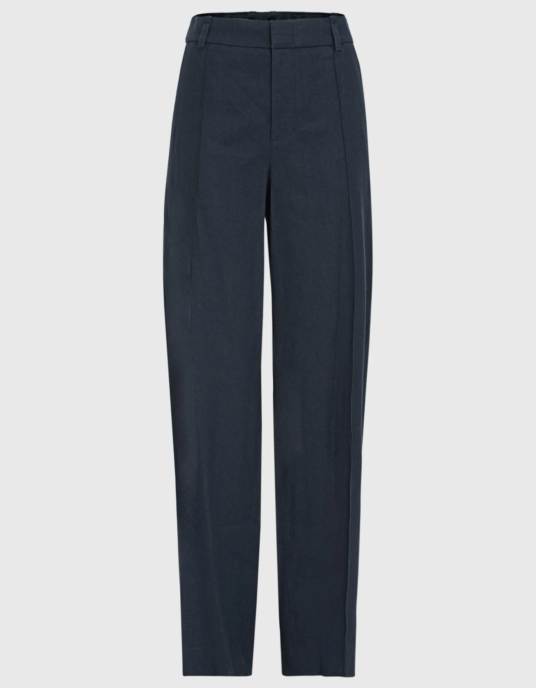 High-Waist Leinen-Mix Wide-Leg Hose