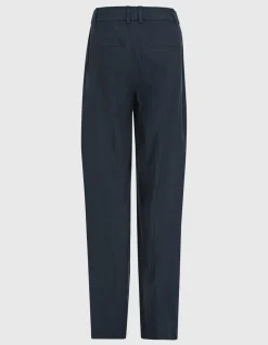 High-Waist Leinen-Mix Wide-Leg Hose
