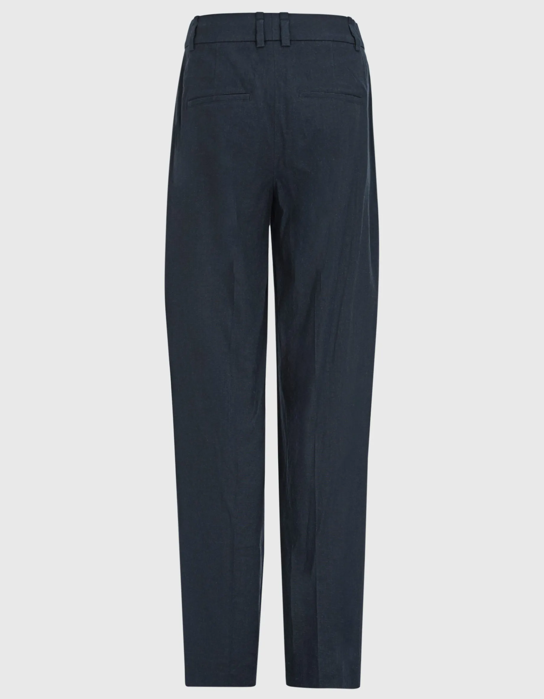 High-Waist Leinen-Mix Wide-Leg Hose