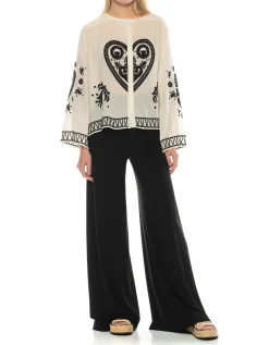 High-Waist Wide-Leg Hose