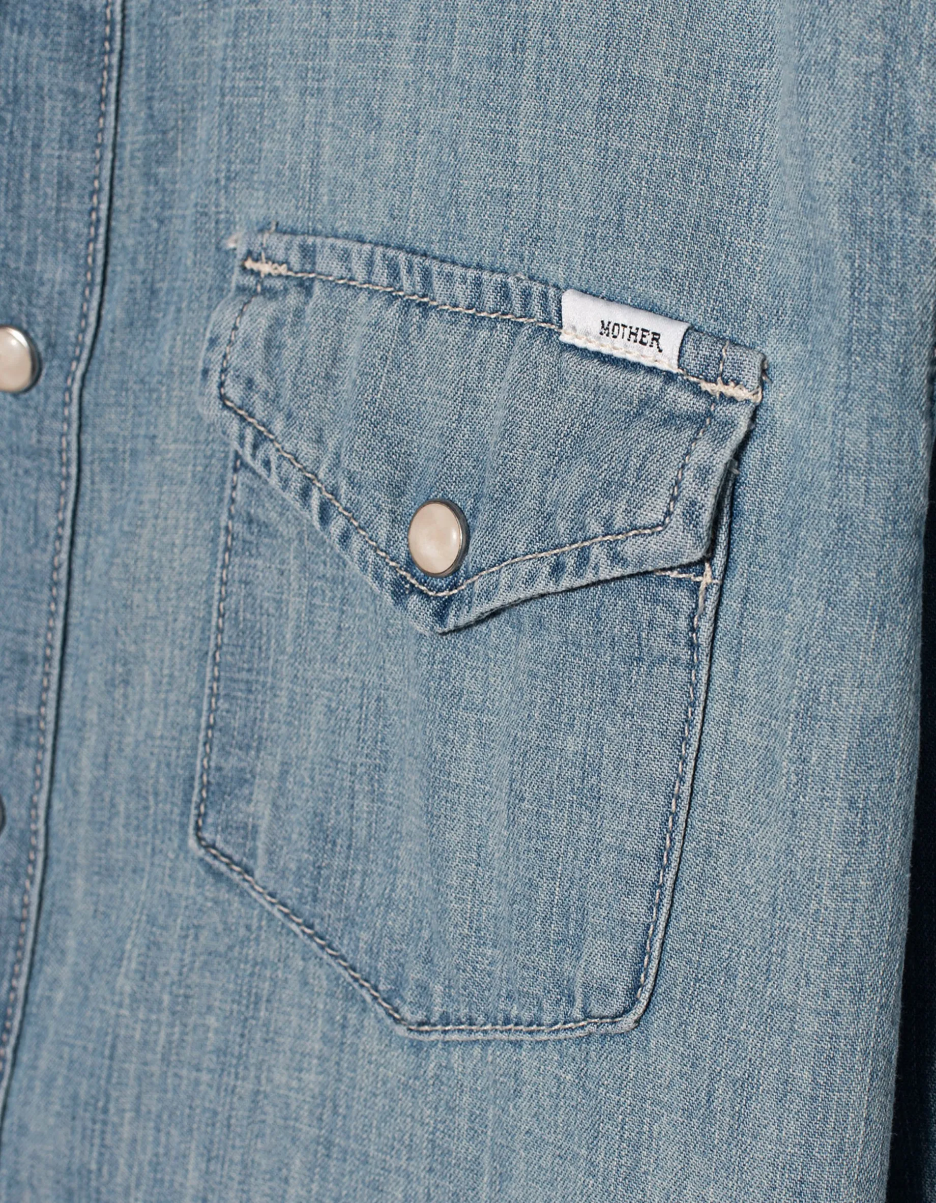 Jeans Hemd mit Kragen-Broschen