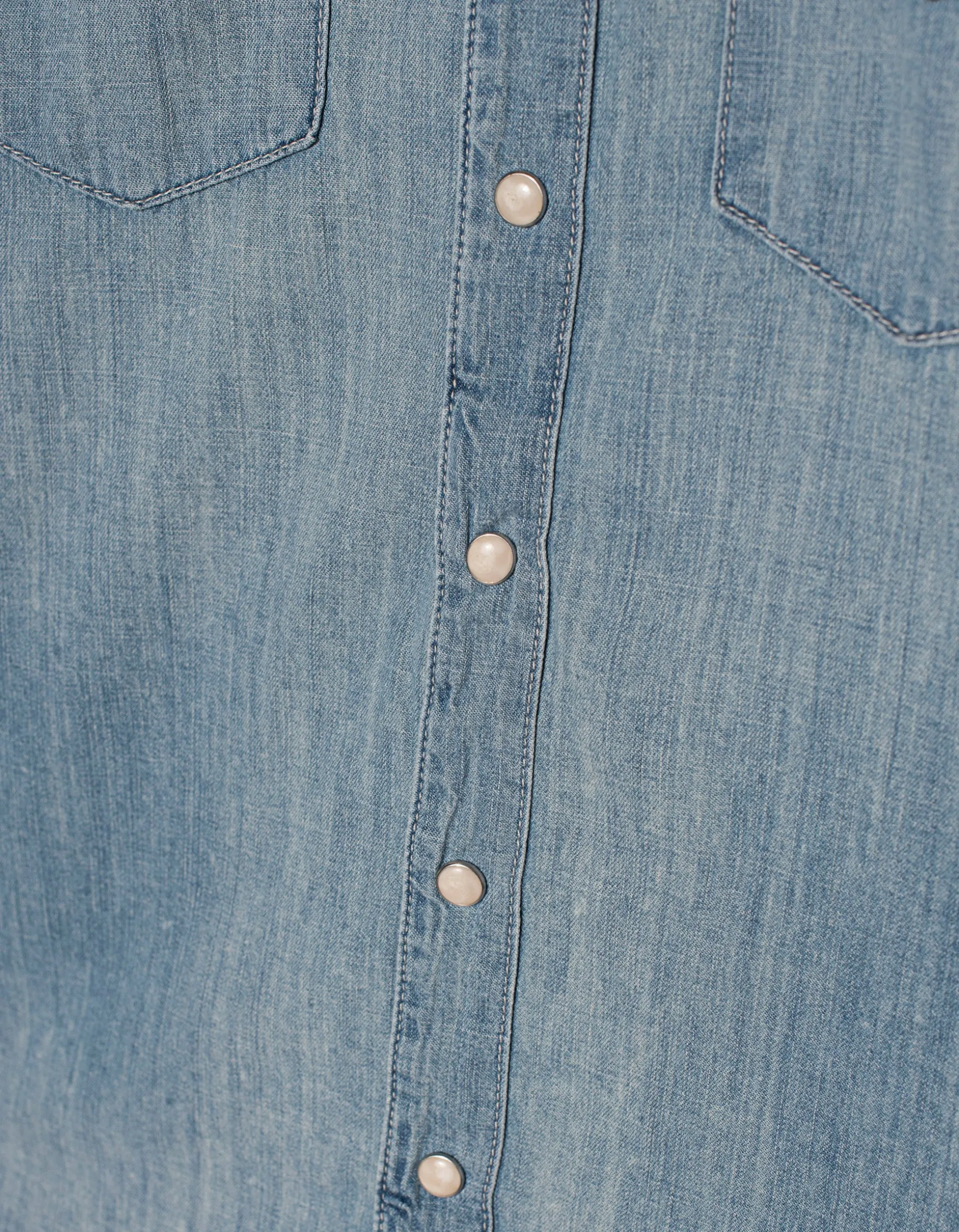 Jeans Hemd mit Kragen-Broschen