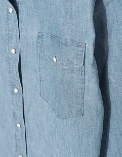 Jeans-Hemd Griffen mit aufgesetzten Brusttaschen