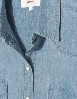 Jeans-Hemd Griffen mit aufgesetzten Brusttaschen