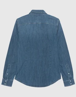 Jeanshemd im Western-Stil