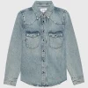 Jeanshemd mit Druckknöpfen