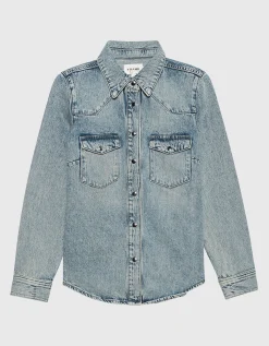 Jeanshemd mit Druckknöpfen