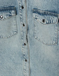 Jeanshemd mit Druckknöpfen