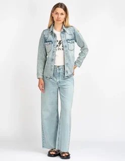 Jeanshemd mit Druckknöpfen
