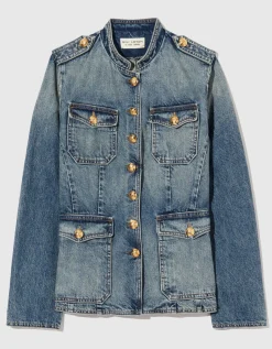 Jeansjacke Geraldine im Military-Stil