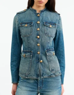 Jeansjacke Geraldine im Military-Stil